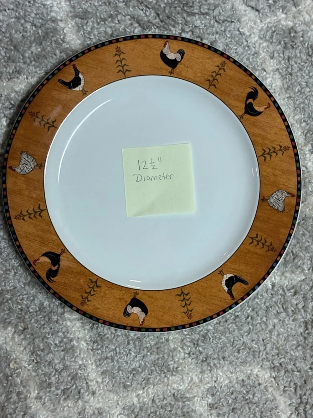 Warren Kimble Country Quartet Rooster serving plate